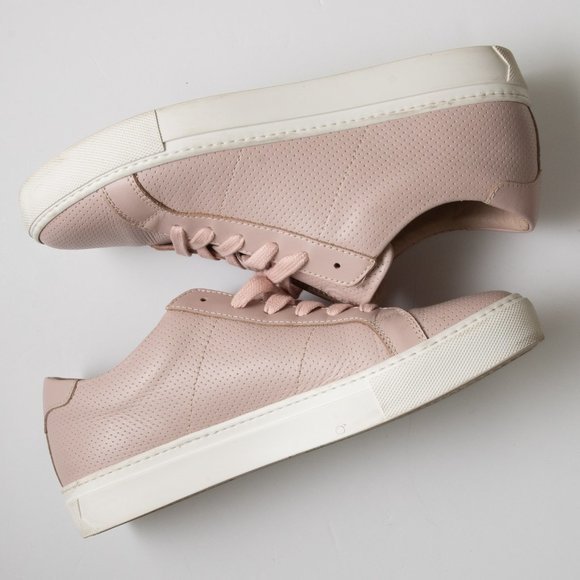 Greats Royale Sneakers Leather Perforated Shoes Lace-Up Made in Italy Pink 9.5 - Picture 5 of 8